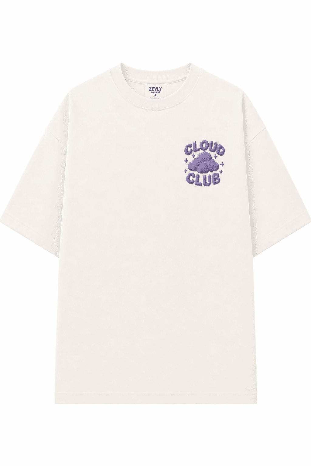 Cloud Club™ Oversized Streetwear T-Shirt, front view