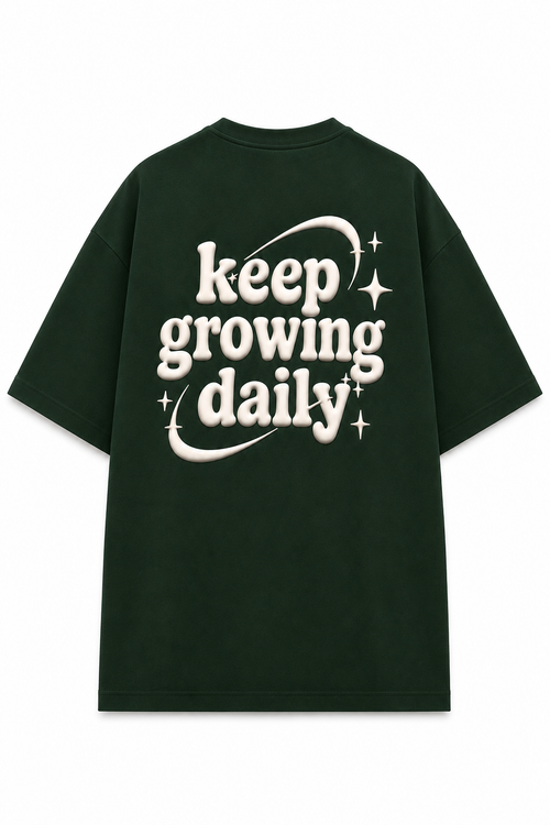 Keep Growing Daily™ Oversized Streetwear T-Shirt